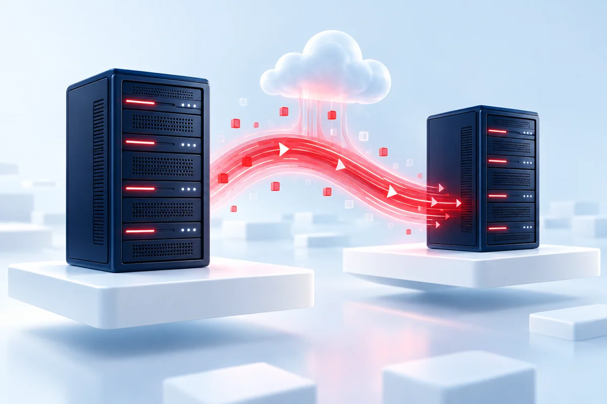 Website migration between hosting servers